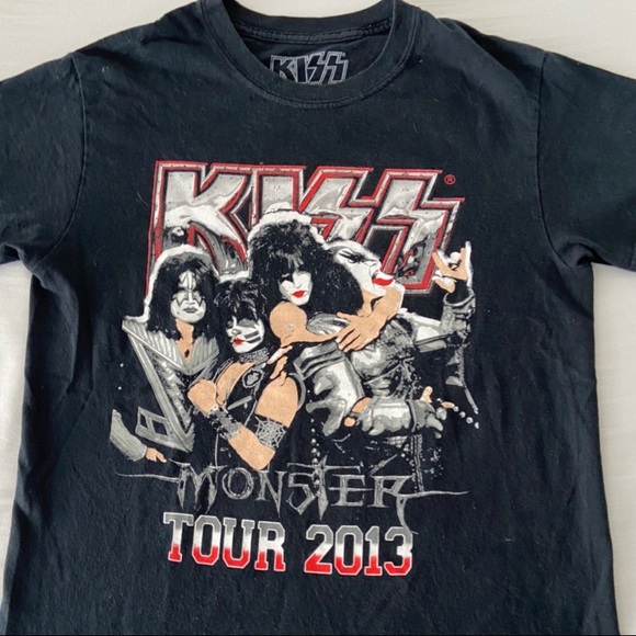 Vintage Kiss Band Graphics Black Tee Shirt - Picture 4 of 4